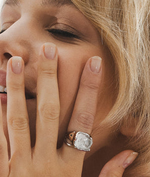 Quartz Ring in Silver